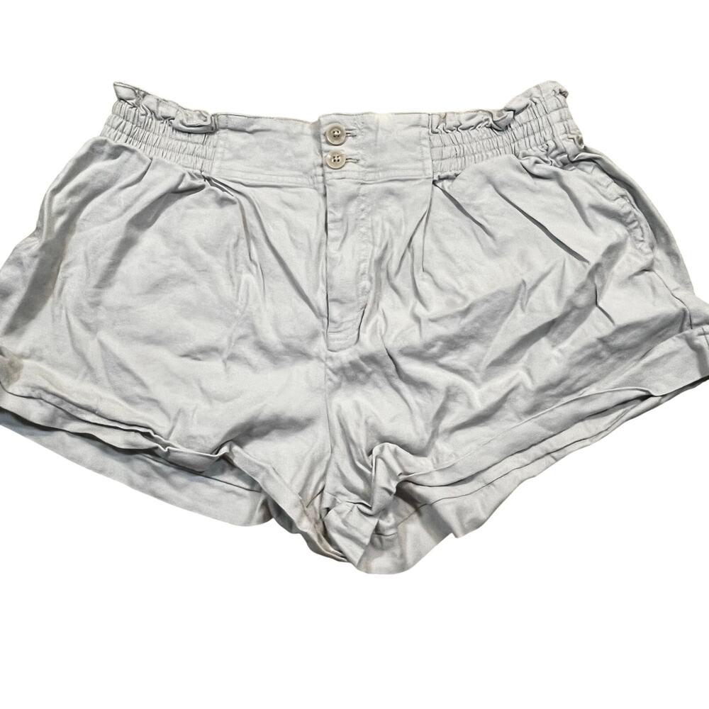 Anthropologie Linen Blend Shorts Womens 16 Elastic Waist Summer Casual